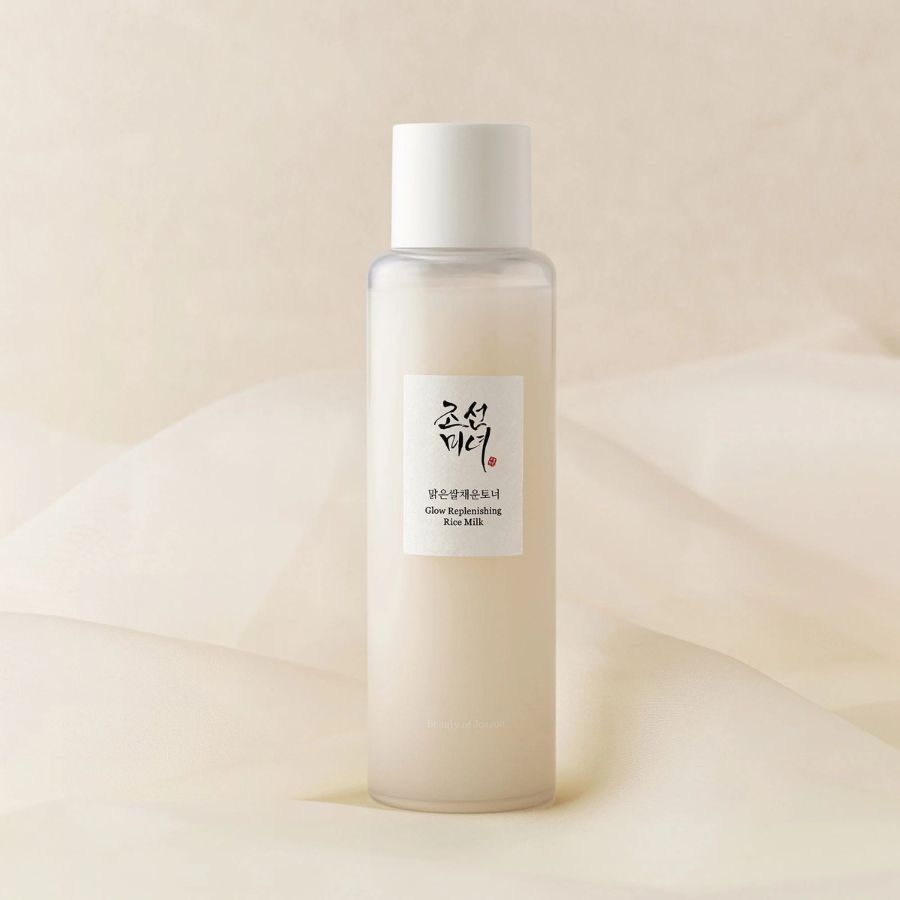 Glow gjenfyllende risemelk toner 150 ml fuktighetsgivende dobbel-lagsformel