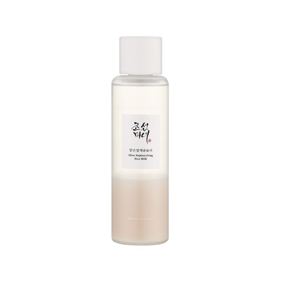 Glow gjenfyllende risemelk toner 150 ml fuktighetsgivende dobbel-lagsformel