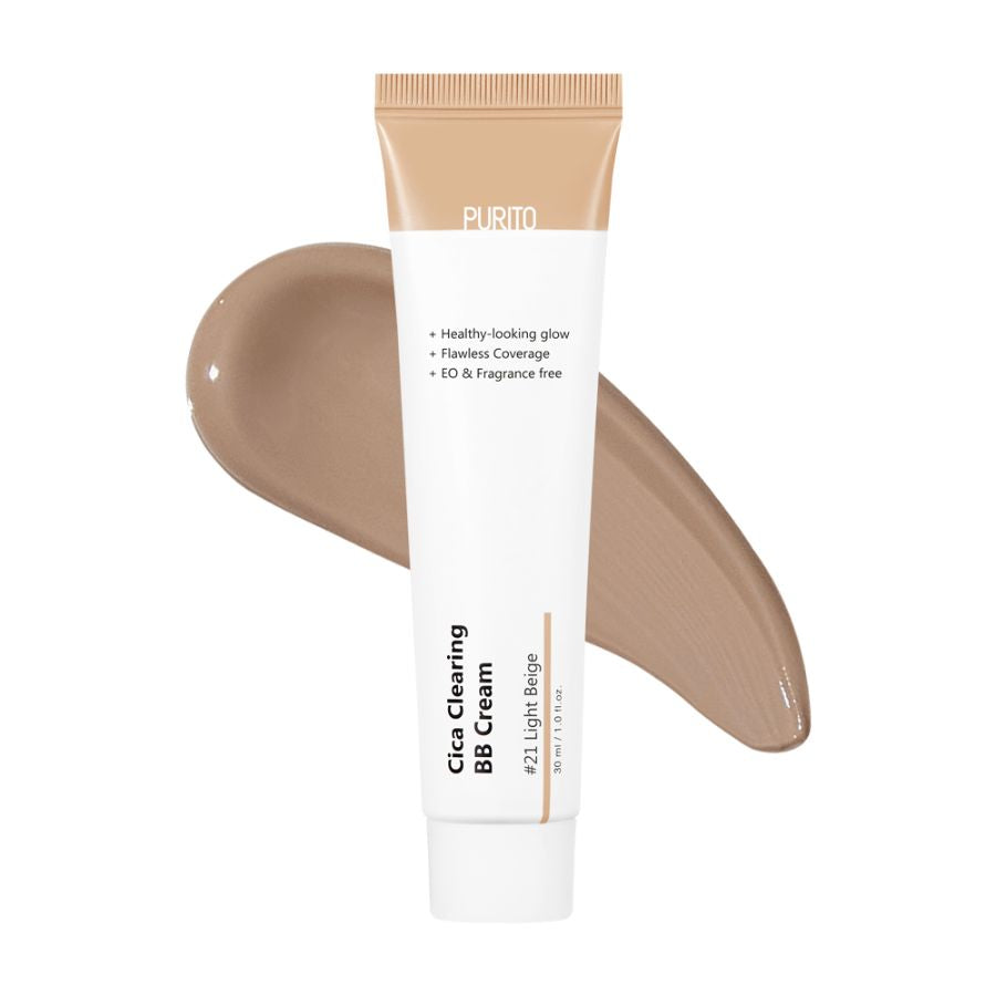 Purito Cica Clearing BB-krem #21 Light Beige, fuktgivende, SPF vegansk