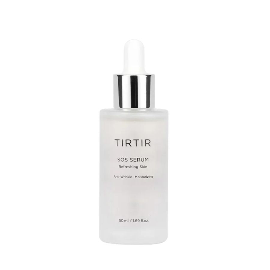 Fuktgivende SOS-serum med polyglutaminsyre, peptider og antioksidanter for sensitiv hud
