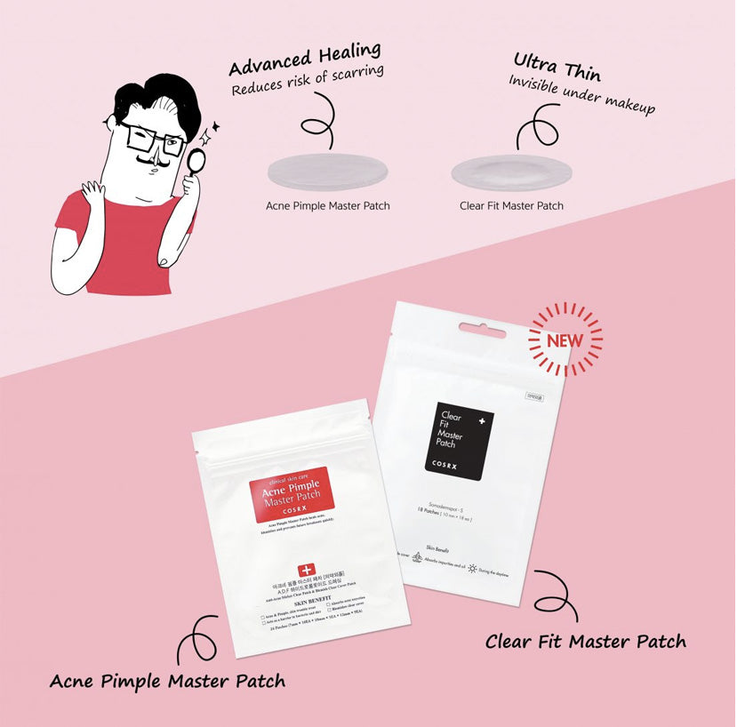COSRX Clear Fit Master Patch ultratynne usynlige kviselapper 18 stk