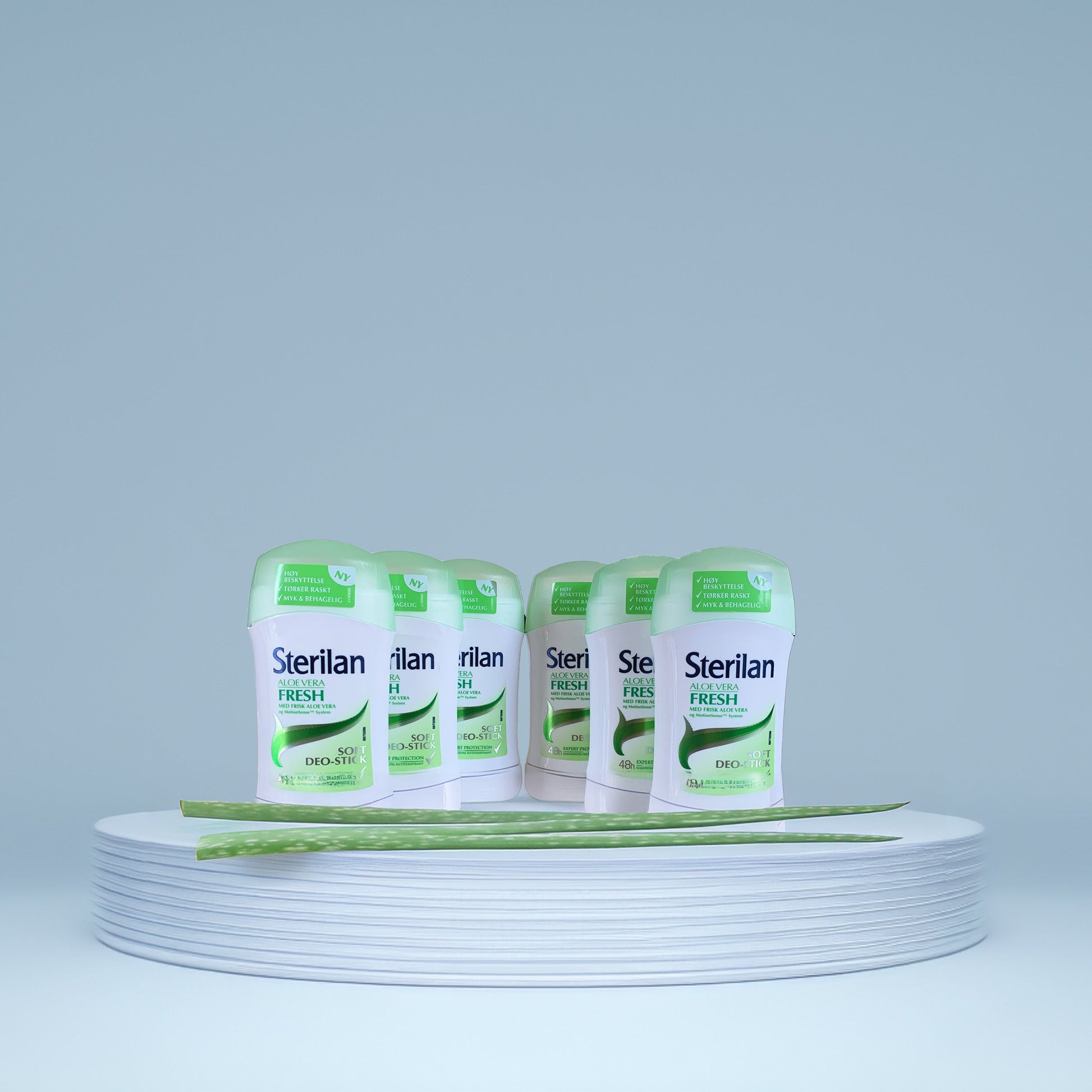 Sterilan Aloe Vera 6‑pakning Deo Stick med 48 timers beskyttelse