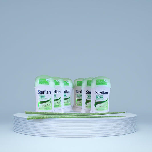 Sterilan Aloe Vera 6‑pakning Deo Stick med 48 timers beskyttelse