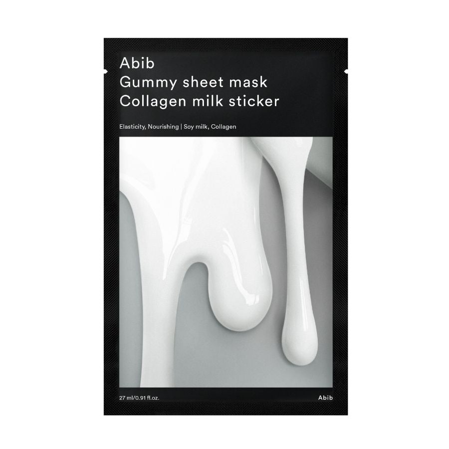 ABIB Gummy Sheet-maske Kollagen Milk Elastisk Peptidmaske for Glød