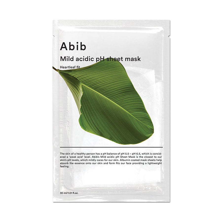 ABIB Heartleaf Mild Acidic pH Sheetmaske Beroligende Ansiktsmaske