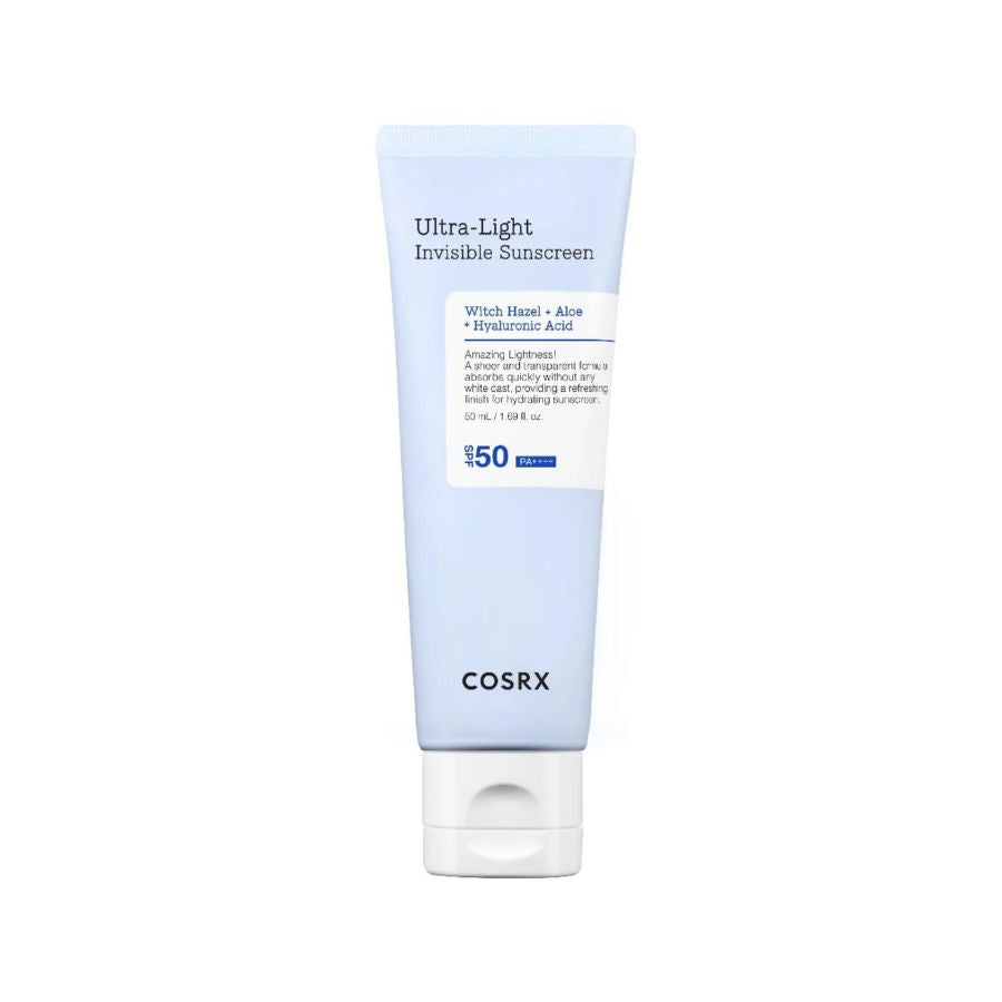 COSRX Ultralett Usynlig Solkrem SPF50 PA++++ Fuktgivende For Ansikt