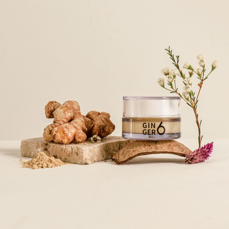 GINGER6 Active Water Cream 76% ingefærvann fuktboost anti-age krem