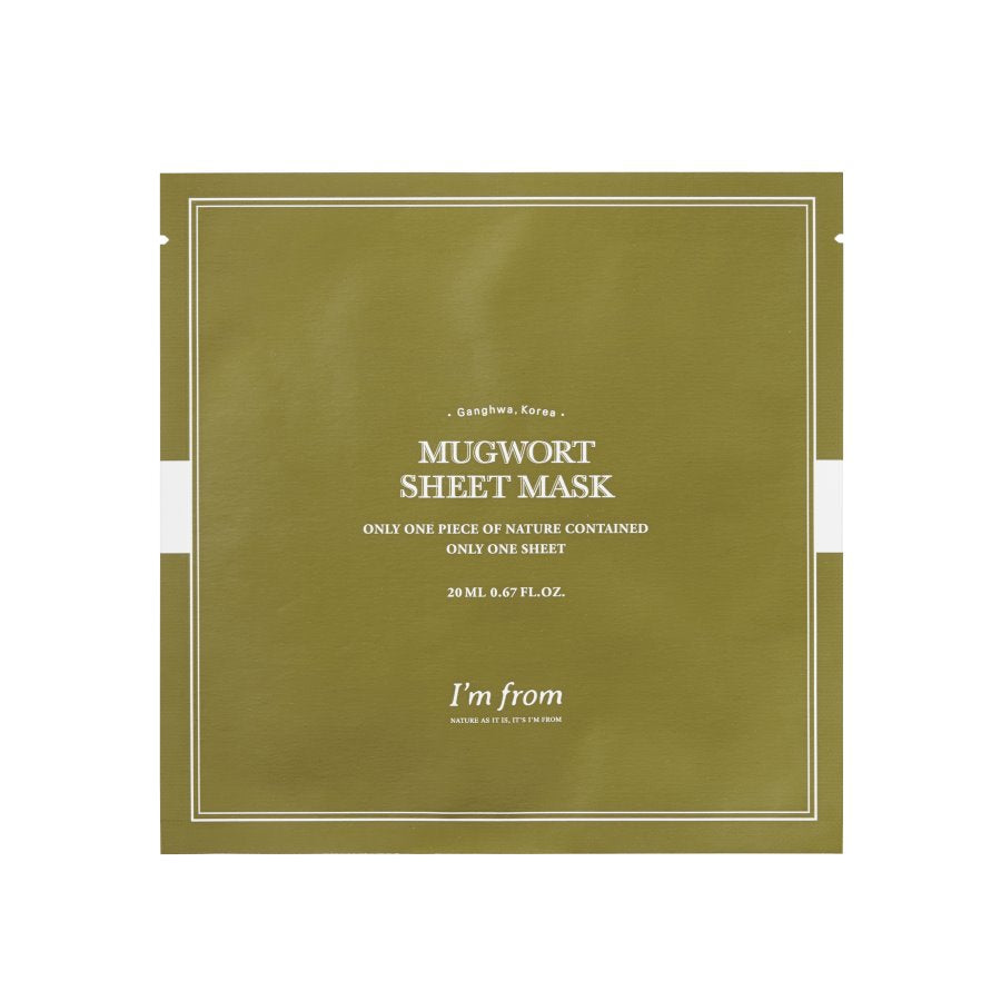 I'M FROM Mugwort Sheetmask beroligende fuktighetsgivende maske for sensitiv hud