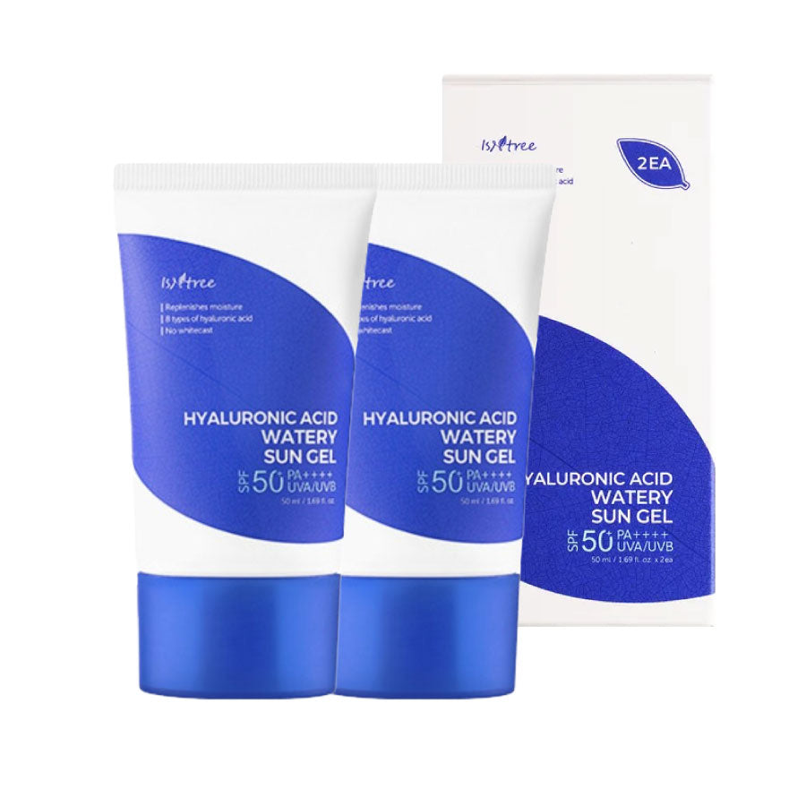 ISNTREE Solkrem Gel SPF50+ PA++++ med 8 Hyaluronsyrer 2-pak