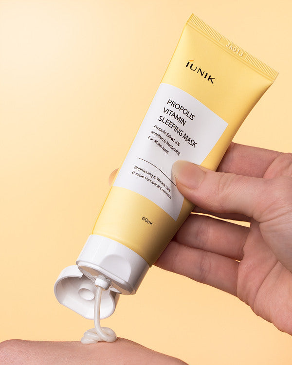 IUNIK Propolis Vitamin Sovemaske – Fuktgivende Nattkrem med Niacinamide