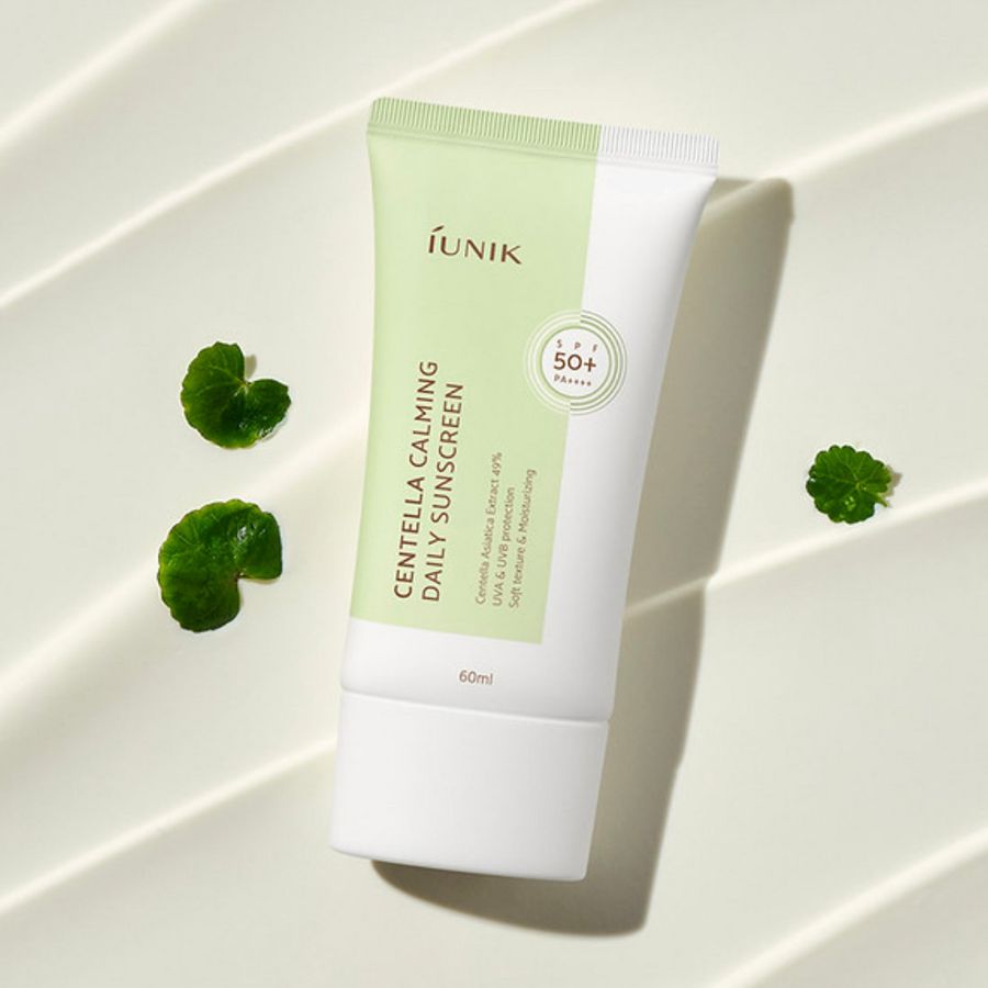 IUNIK Centella beroligende daglig solkrem 49% centella semimatt lett formel
