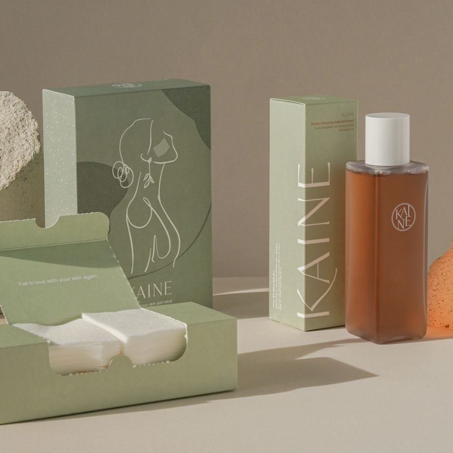 KAINE Kombu Balancing Ampoule Toner Spesialpakke 150 ml med Bomullpads