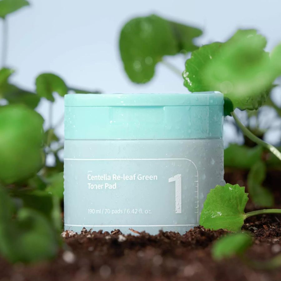 NUMBUZIN Centella Re-Leaf Grønn Toner Pads for Sensitiv Hud