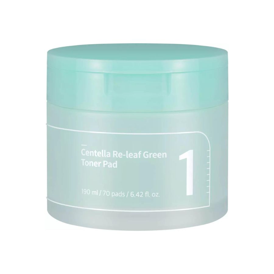 NUMBUZIN Centella Re-Leaf Grønn Toner Pads for Sensitiv Hud