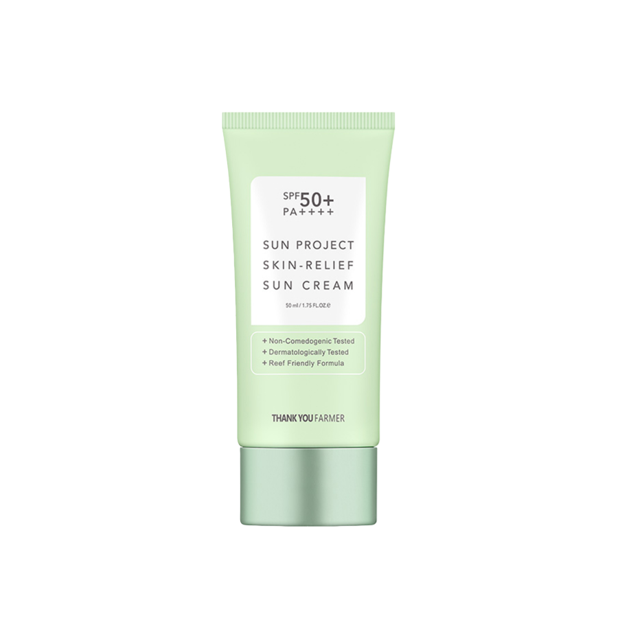 Thank You Farmer Skin Relief Solkrem SPF50+ PA+++ Fuktighetsgivende, Ikke-komedogen