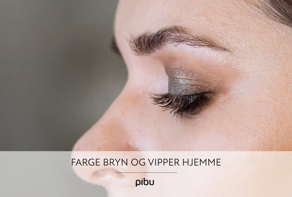 Farge bryn og vipper hjemme