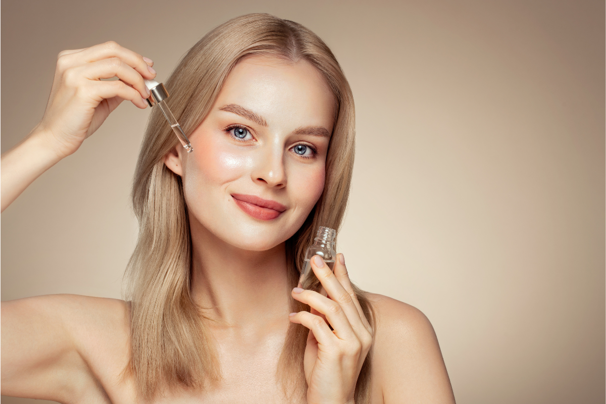 Kollagenserum på huden